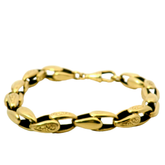 10" Pre-owned 9CT Yellow Gold Tulip Bracelet (41.1g)